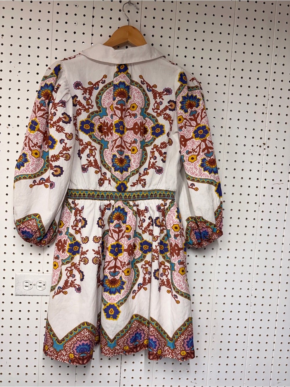 Cleobella Leigh Floral Paisley Puff-Sleeve Mini Dress - Picture 7 of 12
